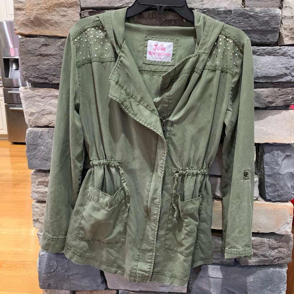 Justice military jacket with detailing